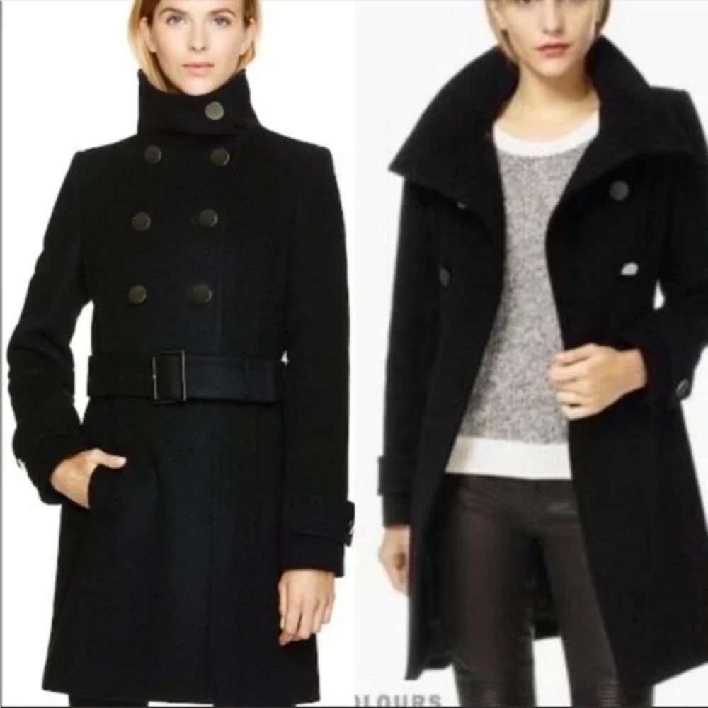Babaton Wool Cashmere Jacket Peacoat